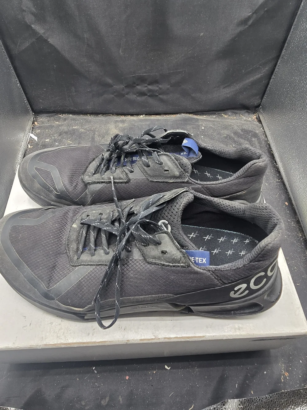 Ecco Men's‎ Black Low-Profile Lace-Up Sneakers